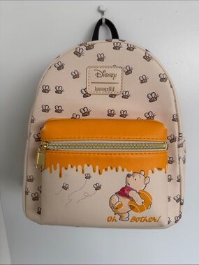 Disney Loungefly Beige & Orange Winnie the Pooh Mini Backpack